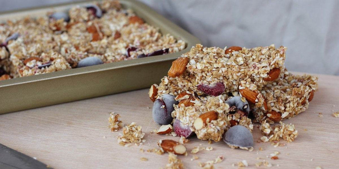 No-Bake Almond Cherry Bars Healthy Snack Recipe