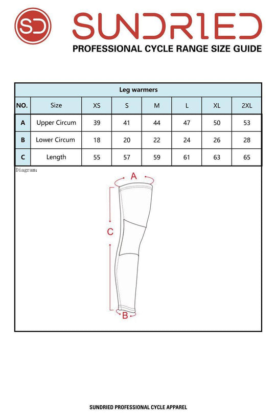 Sundried Cycling Leg Warmers Warmers Activewear