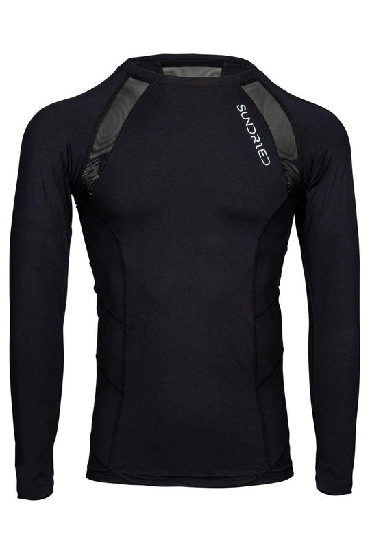 Sundried Men's Mesh Back Compression Layer L Black SD0213 L Black Activewear