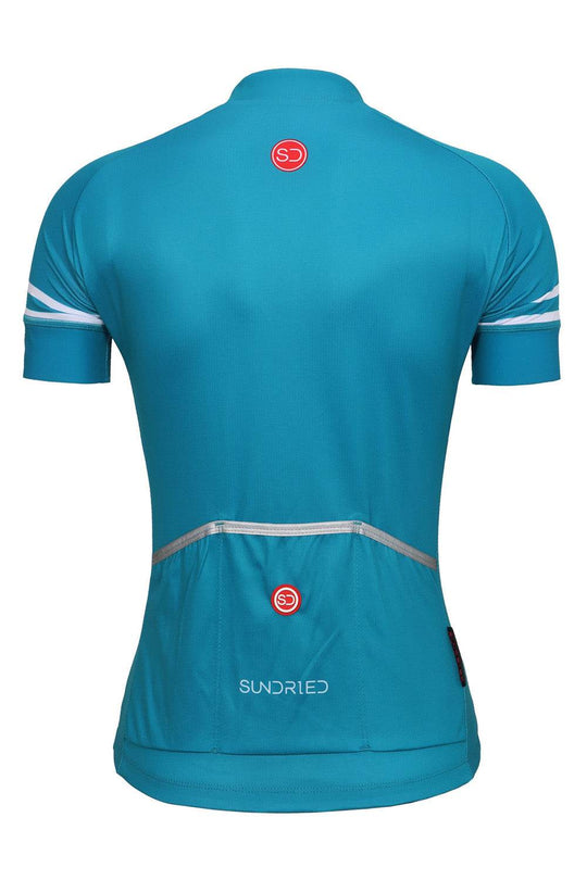 Sundried Turquoise Women's Short Sleeve Cycle Jersey Short Sleeve Jersey Activewear