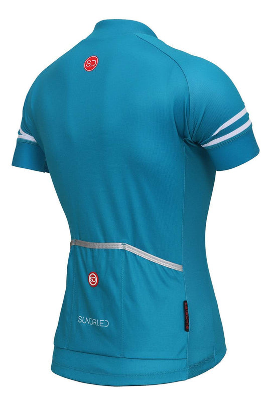 Sundried Turquoise Women's Short Sleeve Cycle Jersey Short Sleeve Jersey Activewear