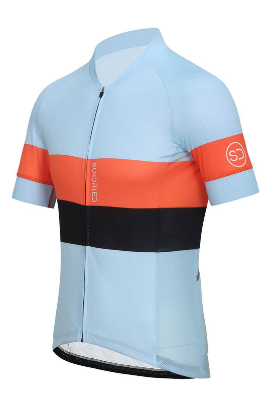 Sundried Sky Stripe Men's Short Sleeve Cycle Jersey Short Sleeve Jersey Activewear