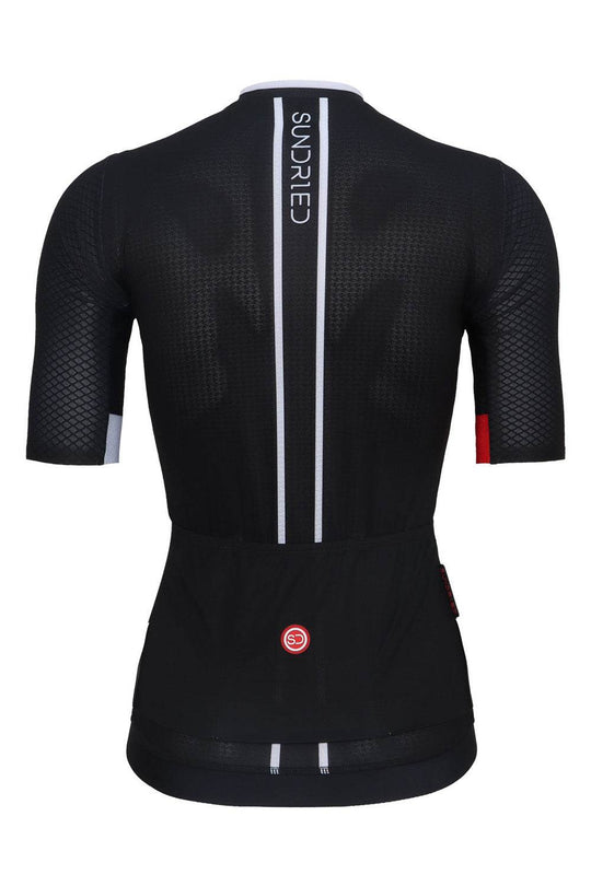 Sundried Pro Women's Black Short Sleeve Cycle Jersey Short Sleeve Jersey Activewear