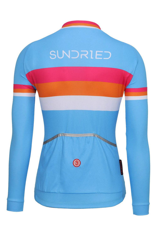 Sundried Euro Women's Long Sleeve Cycle Jersey Long Sleeve Jersey Activewear