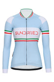 Sundried Ice Stripe Women's Long Sleeve Cycle Jersey Long Sleeve Jersey XS Ice SD0512 XS Ice Activewear