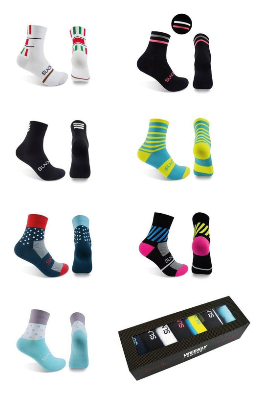 Sundried Weekly Cycle Socks 7 Pack Cycle Socks Activewear