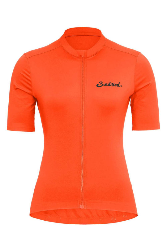 Sundried Sport Pianura Women's Orange Short Sleeve Cycle Jersey Activewear