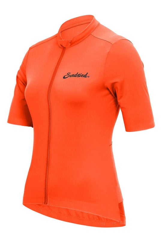 Sundried Sport Pianura Women's Orange Short Sleeve Cycle Jersey Activewear