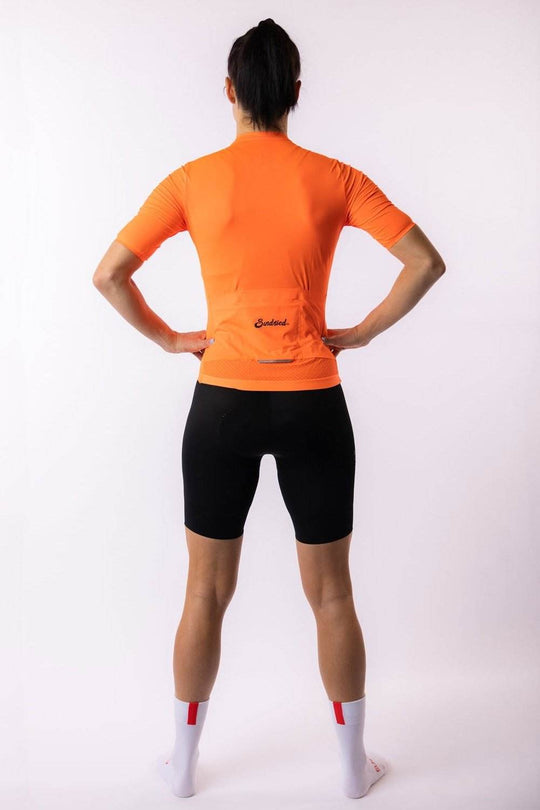 Sundried Sport Pianura Women's Orange Short Sleeve Cycle Jersey Activewear