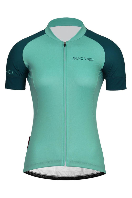 Sundried Classic Women's Short Sleeve Training Cycle Jersey Short Sleeve Jersey L Green SD0468 L Green Activewear