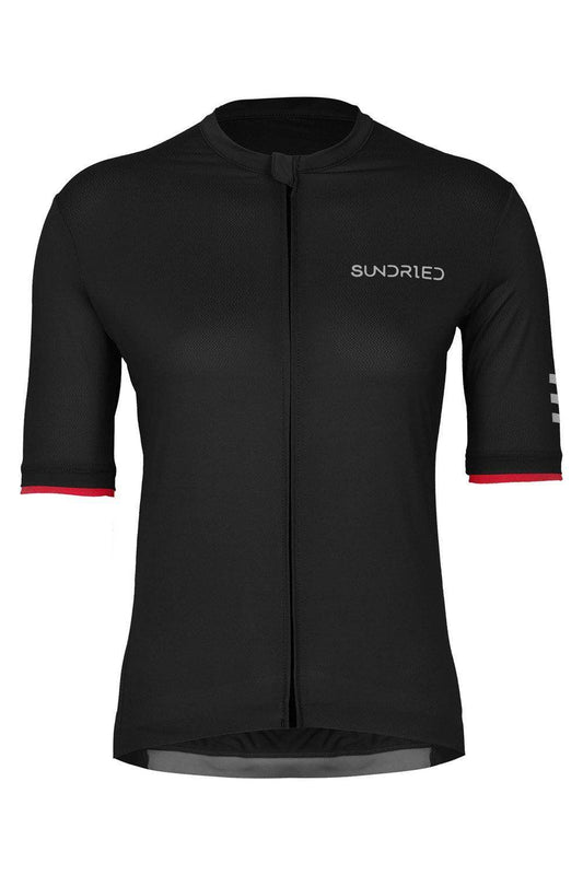 Sundried Apex Women's Short Sleeve Cycle Jersey Short Sleeve Jersey L Black SD0340 L Black Activewear