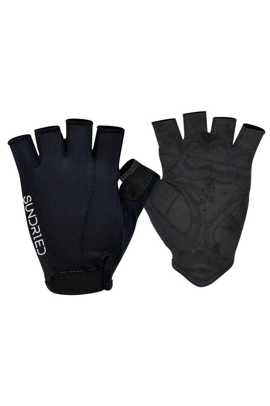 Sundried Black Fingerless Cycle Gloves L Black Gloves by Sundried | Sundried