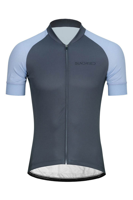 Sundried Classic Men's Short Sleeve Training Cycle Jersey Short Sleeve Jersey L Blue SD0467 L Blue Activewear