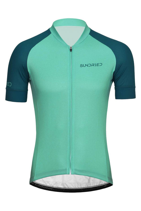 Sundried Classic Men's Short Sleeve Training Cycle Jersey Short Sleeve Jersey L Green SD0467 L Green Activewear