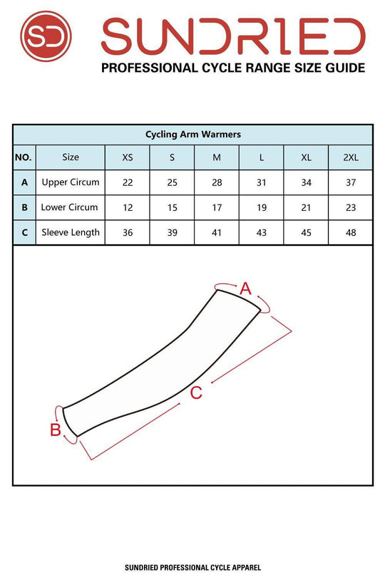 Sundried Cycling Arm Warmers Warmers Activewear