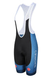 Sundried Drop Women's Training Bib Shorts L Blue SD0337 L Blue Activewear