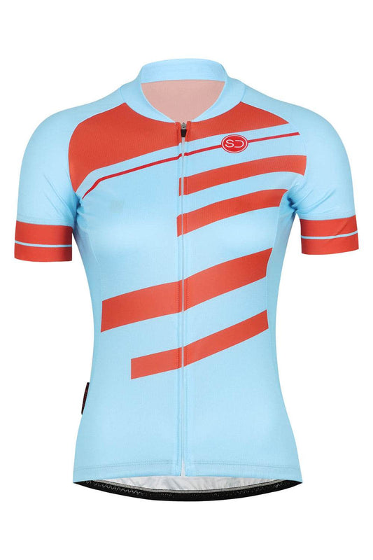 Sundried Ecrins Women's Cycle Jersey Short Sleeve Jersey L Blue SD0398 L Blue Activewear