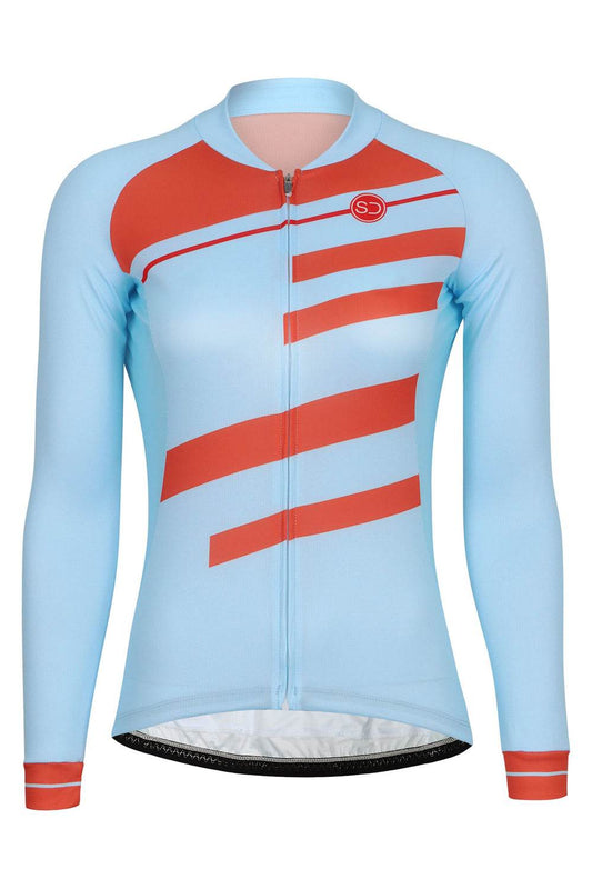 Sundried Ecrins Women's Long Sleeve Cycle Jersey L Blue Long Sleeve Jersey by Sundried | Sundried