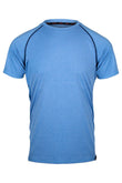 Sundried Eiger Men's Training T-Shirt T-Shirt L Blue SD0147 L Blue Activewear