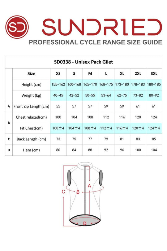Sundried Essentials Unisex Pack Gilet Activewear