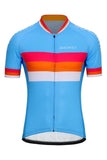 Sundried Euro Men's Short Sleeve Cycle Jersey Short Sleeve Jersey L Blue SD0490 L Blue Activewear