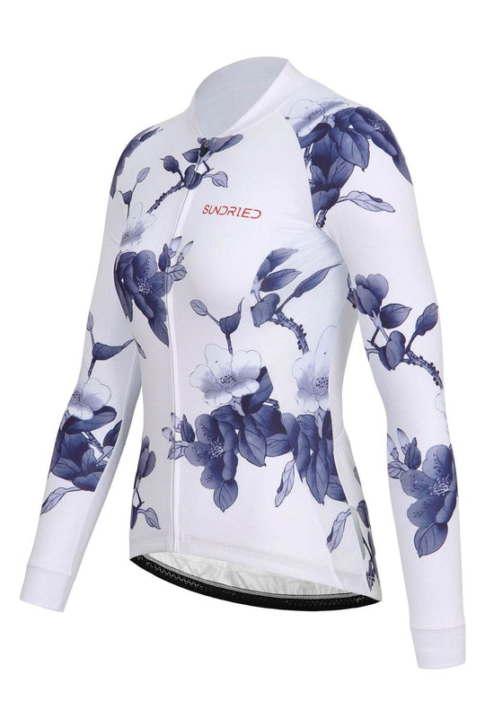 Sundried Floral Women's Long Sleeve Training Cycle Jersey Long Sleeve Jersey Activewear