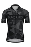 Sundried Geometric Men's Short Sleeve Training Cycle Jersey L Black SD0458 L Black Activewear