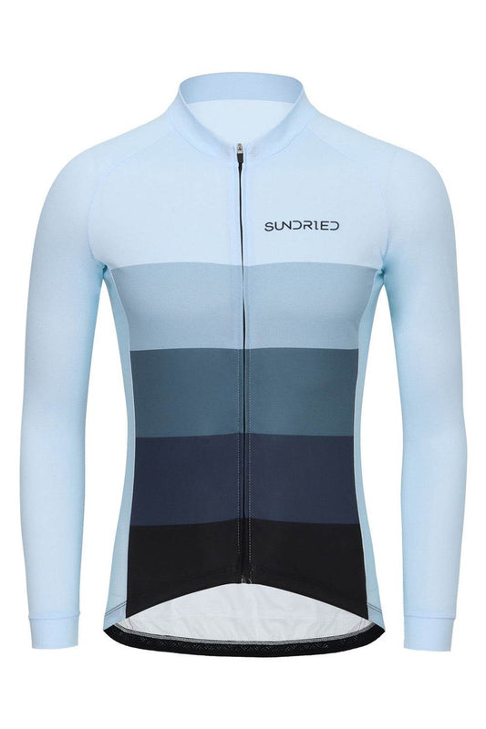 Sundried Ice Men's Long Sleeve Cycle Jersey Long Sleeve Jersey L Ice SD0491 L Ice Activewear