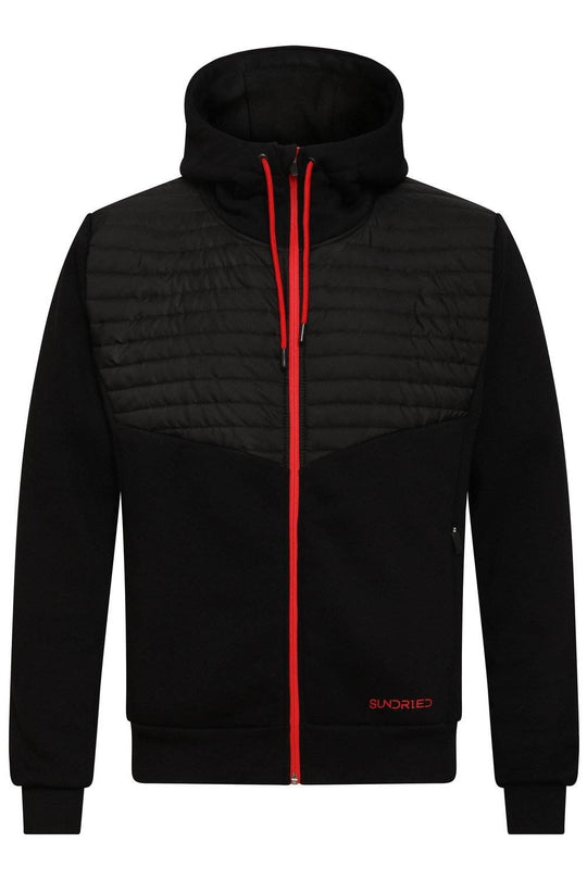 Sundried Matterhorn Mens Quilted Hoodie Activewear