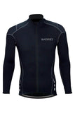 Sundried Men's Thermal Cycle Jersey Long Sleeve Jersey L Black SD0314 L Black Activewear