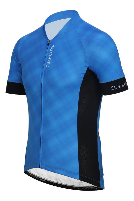 Sundried Plaid Men's Short Sleeve Training Cycle Jersey Short Sleeve Jersey Activewear