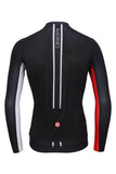 Sundried Pro Men's Black Long Sleeve Cycle Jersey Long Sleeve Jersey Activewear