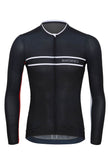 Sundried Pro Men's Black Long Sleeve Cycle Jersey Long Sleeve Jersey L Black SD0499 L Black Activewear