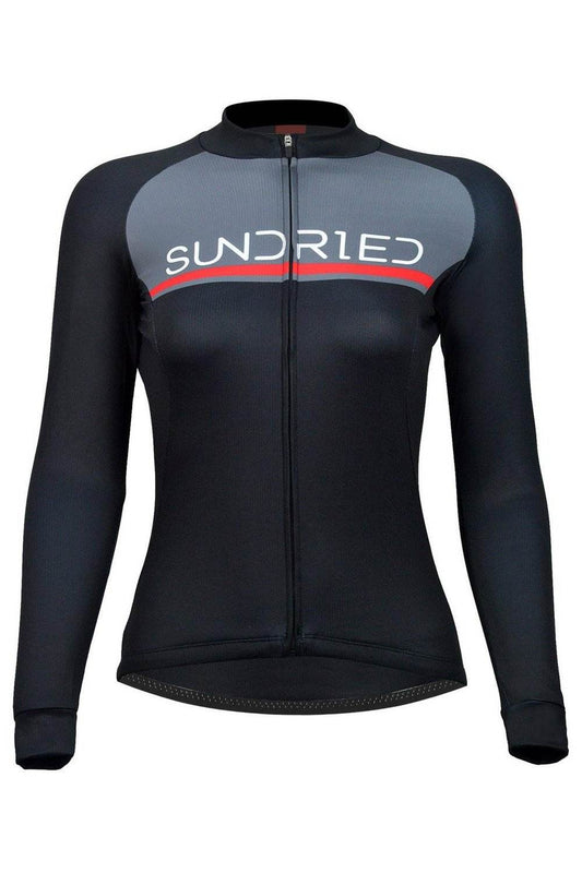 Sundried Rouleur Women's Long Sleeve Training Cycle Jersey L Black Long Sleeve Jersey by Sundried | Sundried