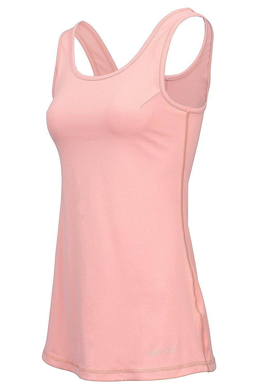 Sundried Solaro Women's Longline Vest L Pink SD0206 L Pink Activewear