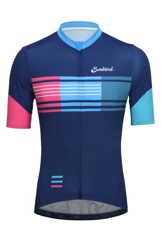 Sundried Sport Disegno Men's Short Sleeve Cycle Jersey L SS1003 L Navy Activewear