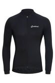 Sundried Sport Men's Black Long Sleeved Cycle Jersey Long Sleeve Jersey L SS1007 L Black Activewear