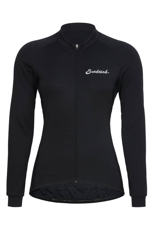 Sundried Sport Women's Black Long Sleeved Cycle Jersey Long Sleeve Jersey by Sundried Sport | Sundried