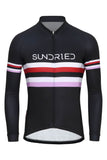 Sundried Stealth Men's Long Sleeved Cycle Training Jersey Long Sleeve Jersey L Black SD0503 L Black Activewear