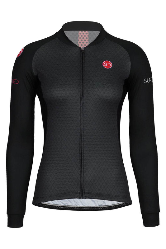 Sundried Summit Women's Long Sleeve Cycle Jersey L Black Long Sleeve Jersey by Sundried | Sundried