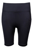 Sundried Women's Seamless Cycling Shorts Shorts L Black SD0361 L Black Activewear